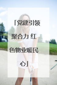 党建引领聚合力 红色物业暖民心